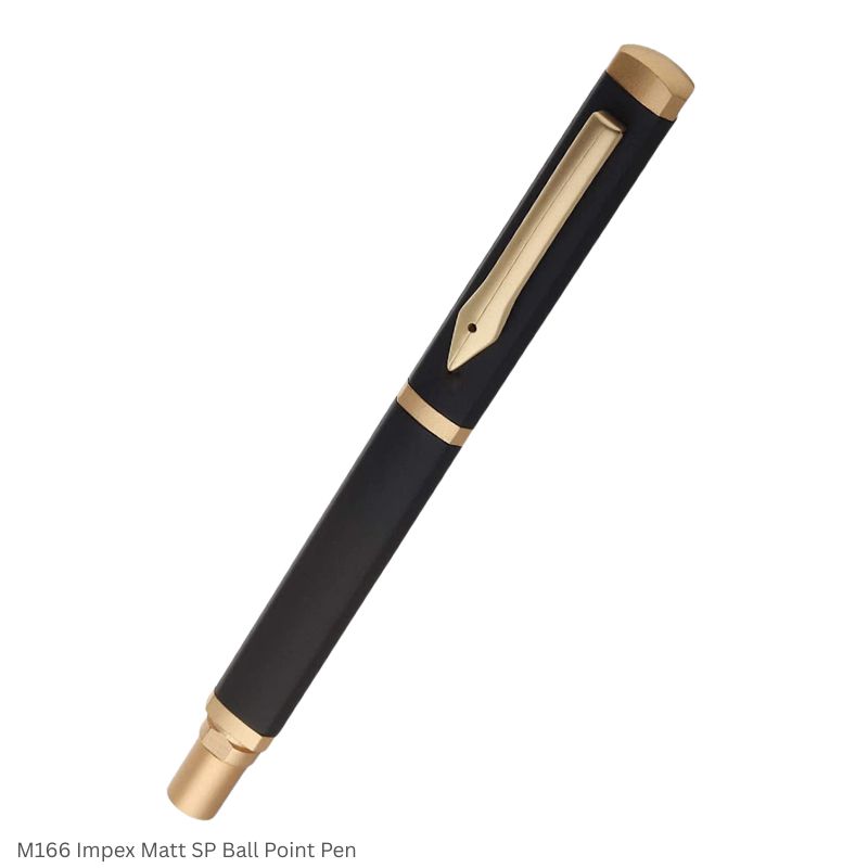 M166 Black and Gold Triangle Design Metal Ball Point Pen Premium Executive Pen