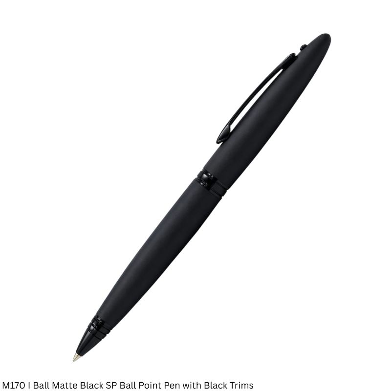 M170 I Ball Matte Black SP Ball Point Pen with Black Trims & Twist Mechanism | Personalised Corporate Gift Pen