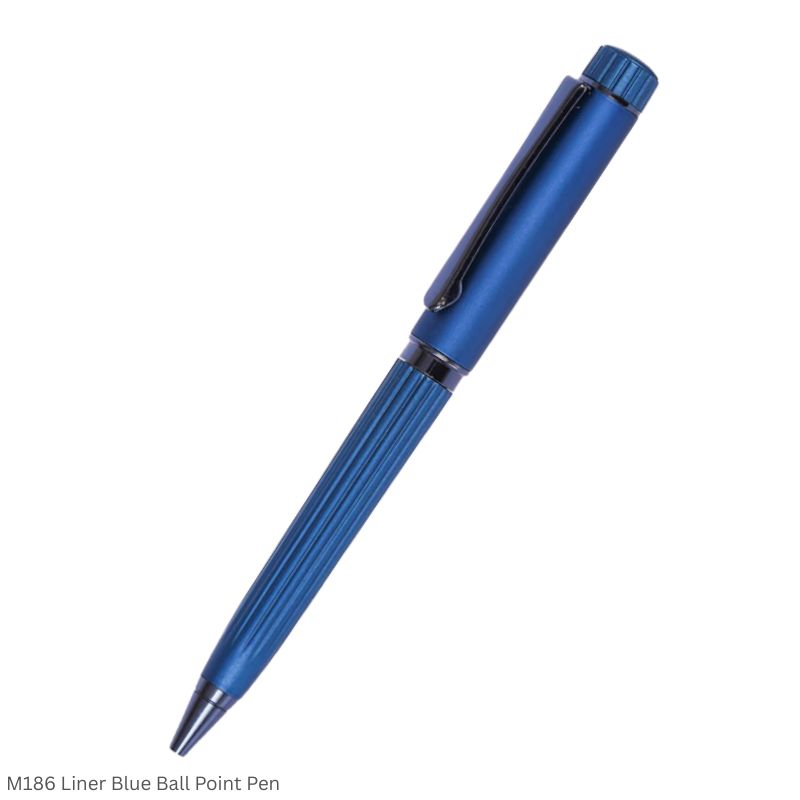 Liner Ball Point Pen Blue and Coffee Colour Finish Premium Metal Body Pen