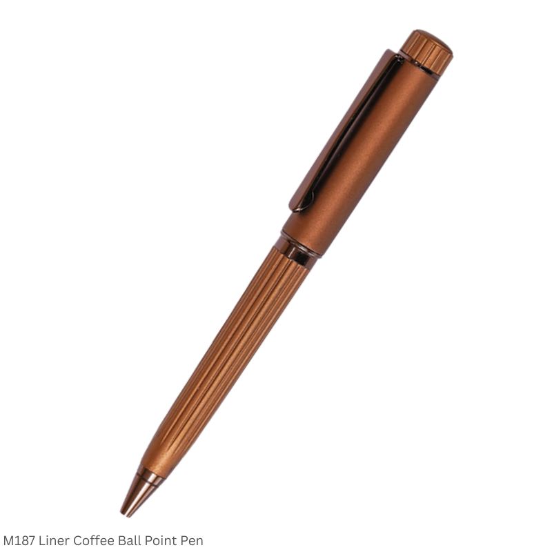 Liner Ball Point Pen Blue and Coffee Colour Finish Premium Metal Body Pen