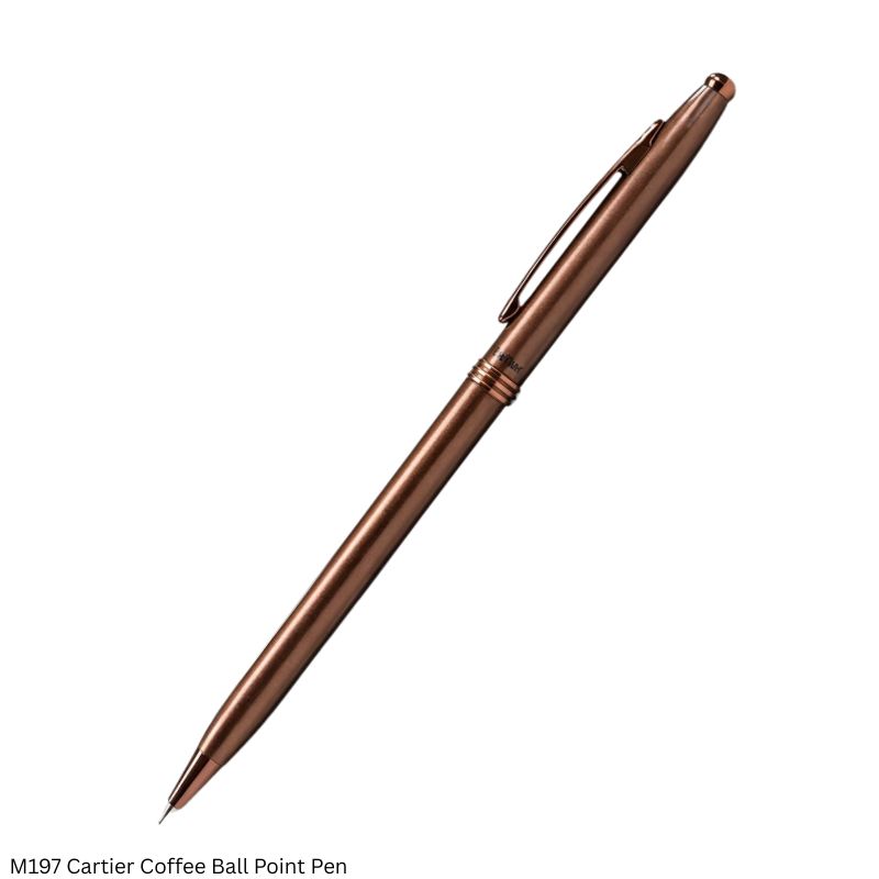 M197 Cartier Coffee Ball Point Pen – Elegant Metallic Coffee Finish