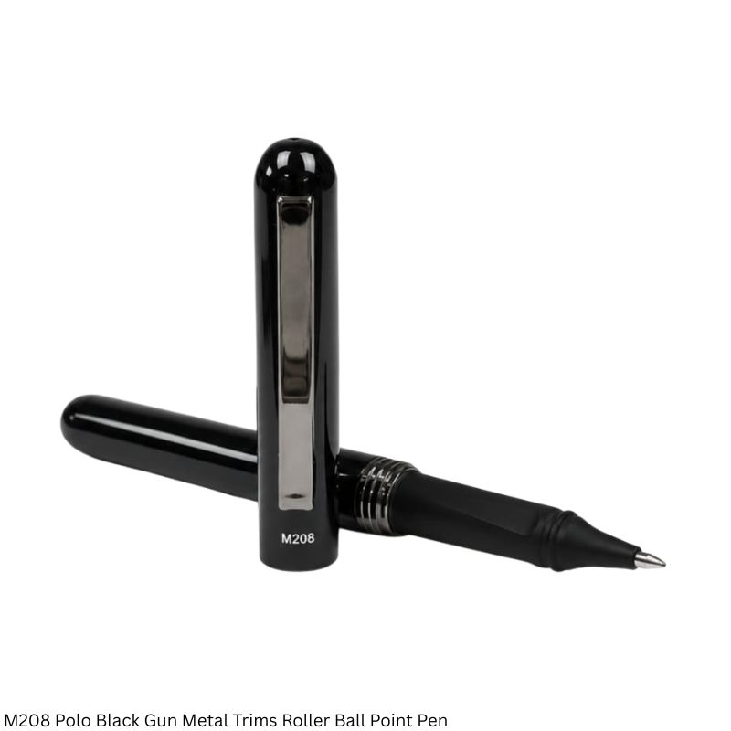 Polo Roller Ball Pen with Glossy Gunmetal Trims – Black, Blue & Red Body Colours with Gift Box