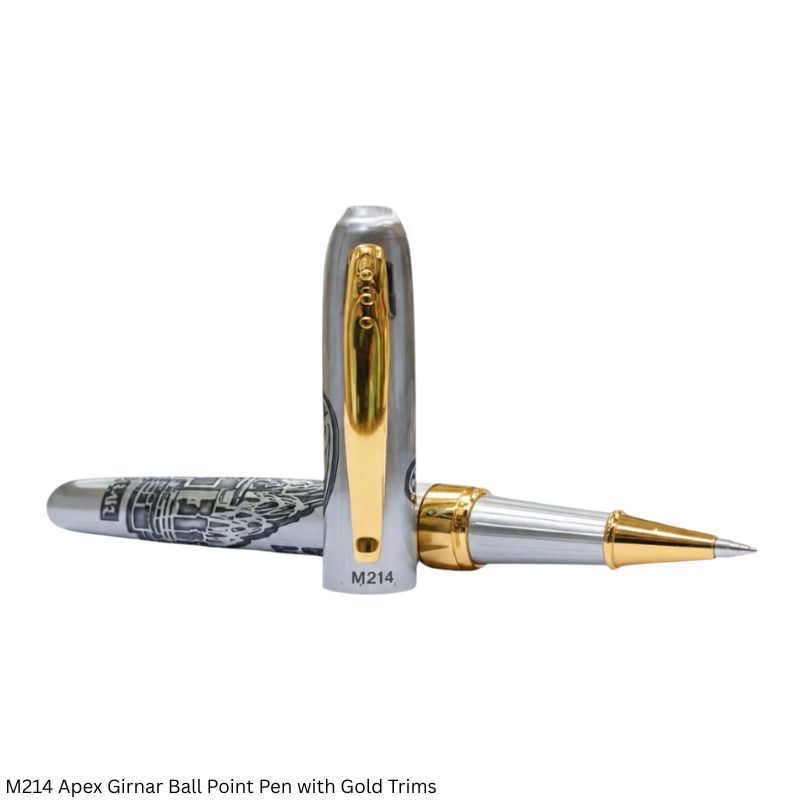 M214 Apex Girnar Divine Series Metal Ball Point Pen with Gold Trims | Personalised Gift Pen