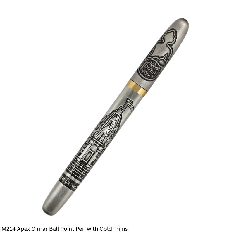 M214 Apex Girnar Divine Series Metal Ball Point Pen with Gold Trims | Personalised Gift Pen
