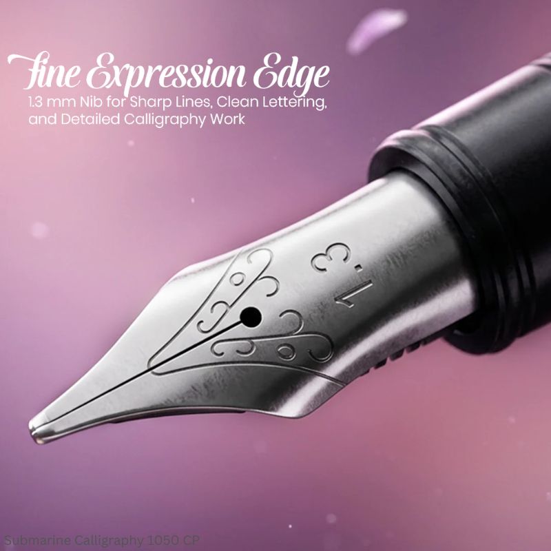 Submarine Calligraphy Pen Set of 3 Pens with 1.3mm, 1.9mm and 3.0mm Nib Sizes