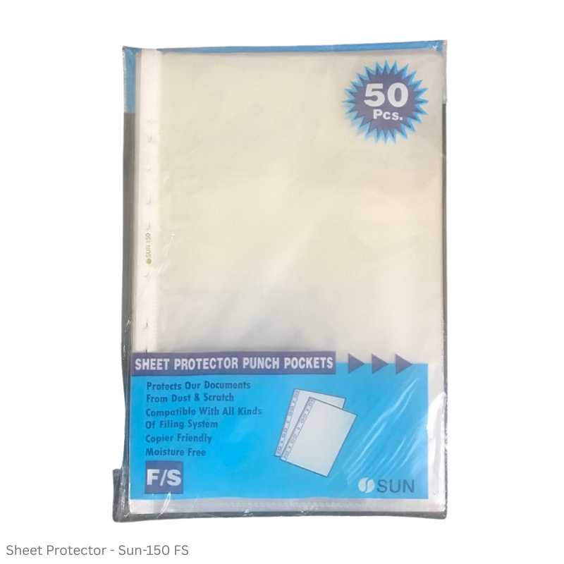Sheet Protector Sun-150 Size A4 and FS 50Pcs per pack