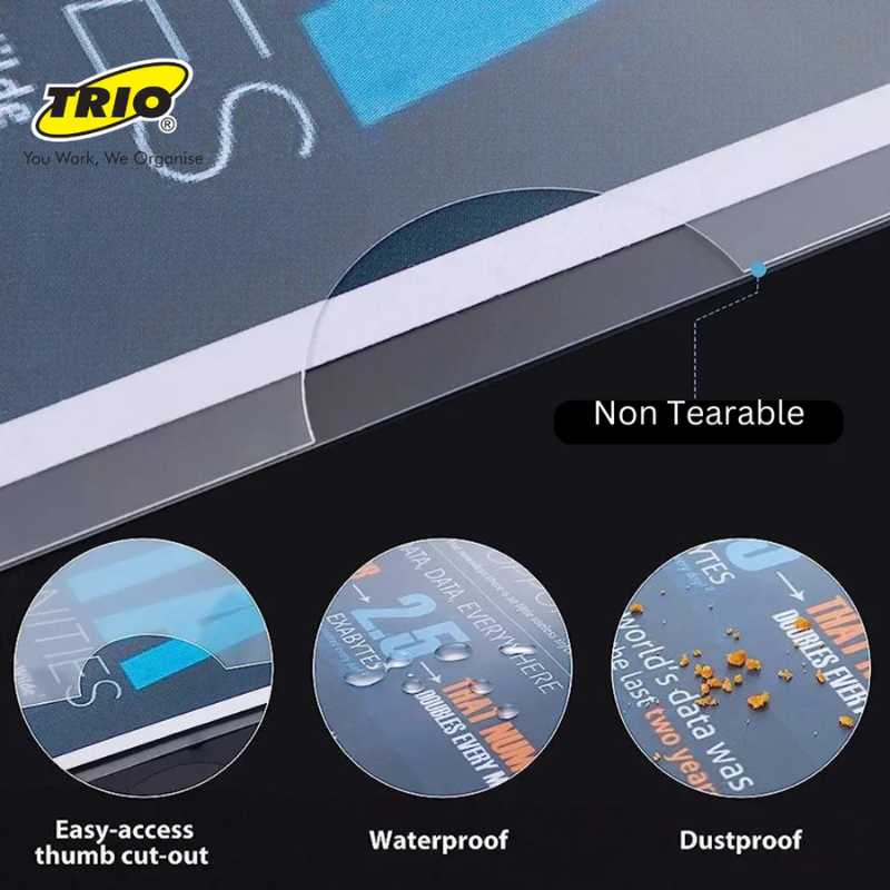 Trio L Folder Clear CH10A and CH10F Size A4 and FS