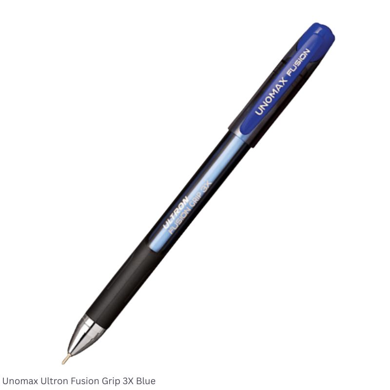 Unomax Ultron Fusion Grip 3X Ball Point Pen in Black, Blue and Red ink color