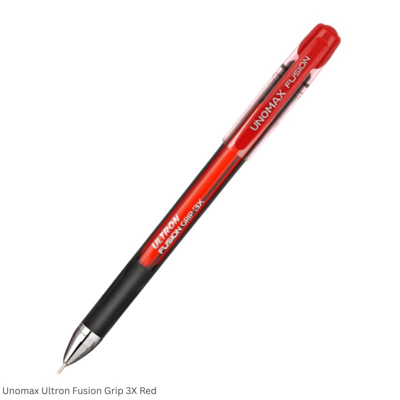 Unomax Ultron Fusion Grip 3X Ball Point Pen in Black, Blue and Red ink color