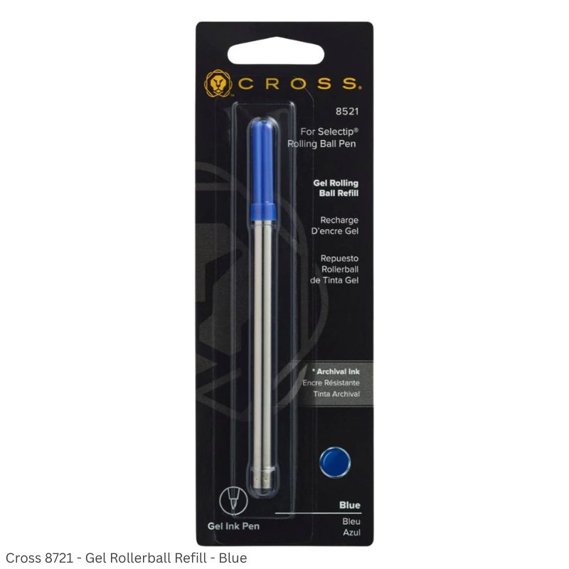 Cross Gel Rollerball Refill - 0.7mm Point - Ink Color 8523 Black and 8521 Blue