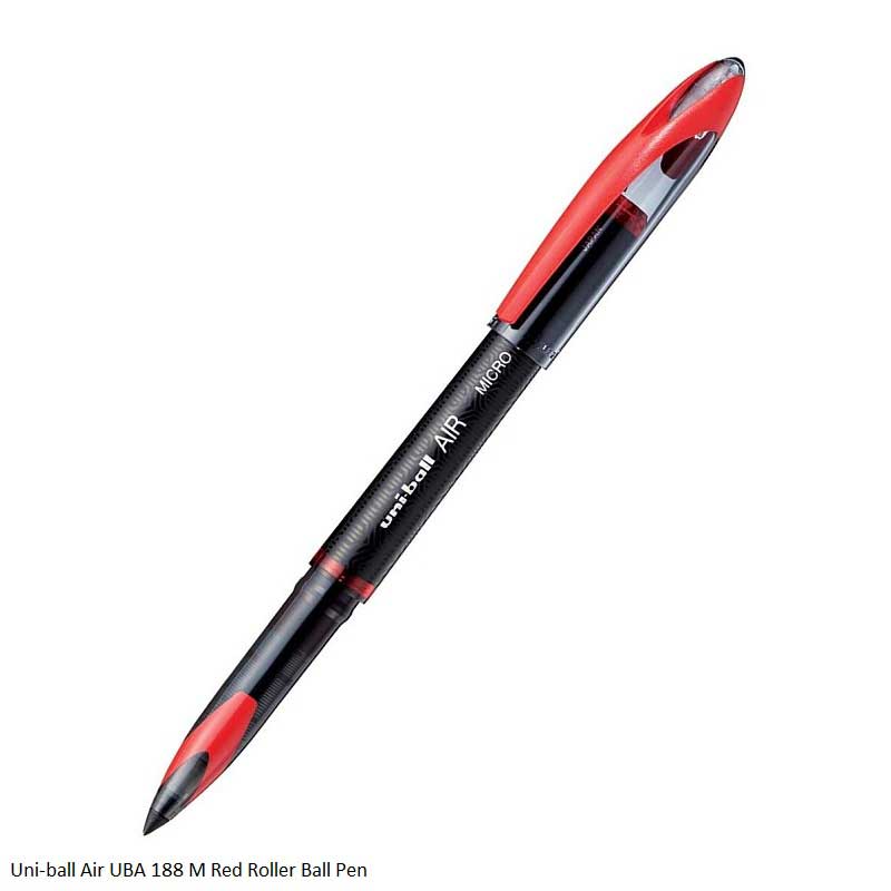 Uni-ball Air Rollerball Pen UBA-188-M Micro in Blue, Black and Red Ink