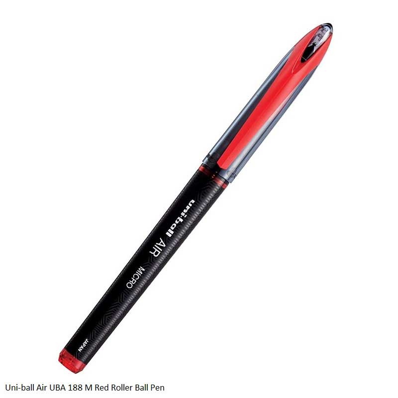 Uni-ball Air Rollerball Pen UBA-188-M Micro in Blue, Black and Red Ink