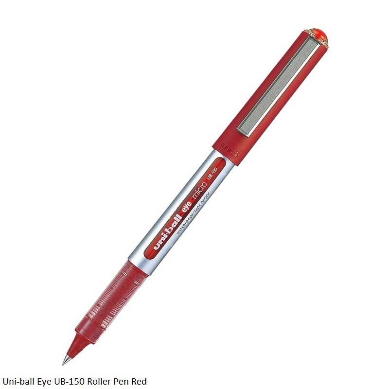 Uni-ball Eye Rollerball Pen UB-150 Micro in Blue, Black, Green and Red Ink