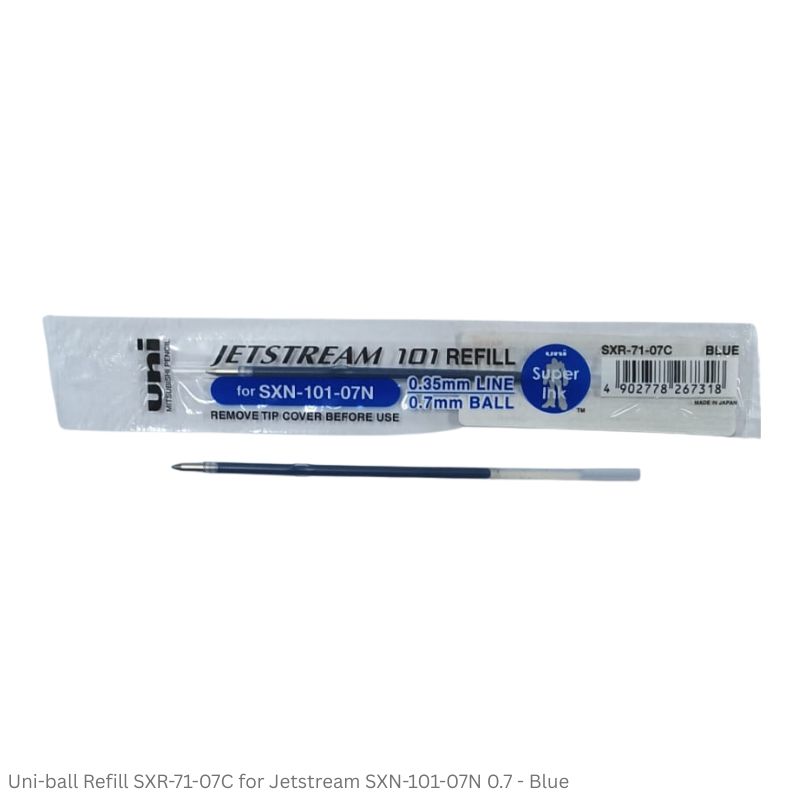 Uni-ball Refill SXR-71-07C for Jetstream Rollerball Pen SXN-101-07N 0.7 in Black and Blue Ink