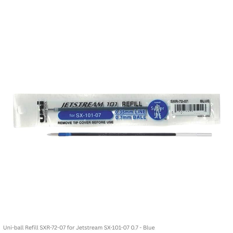 Uni-ball Refill SXR-72-07 for Jetstream Rollerball Pen SX-101-07 0.7 in Black and Blue Ink