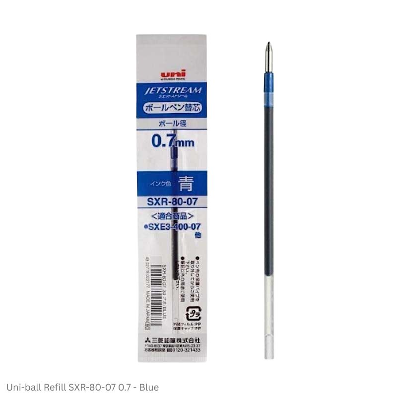 Uni-ball Refill SXR-80-07 for Jetstream Multi Color Ballpoint Pen 0.7 in Black, blue, Green and Red Ink