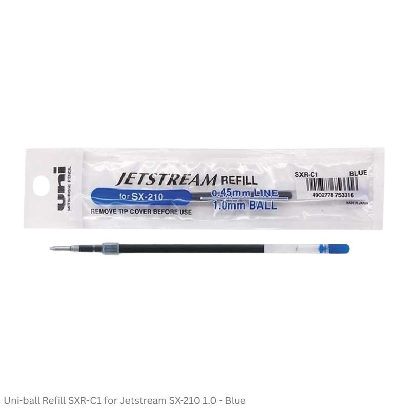 Uni-ball Refill SXR-C1 for Jetstream Rollerball Pen SX-210 1.0 in Black and Blue Ink