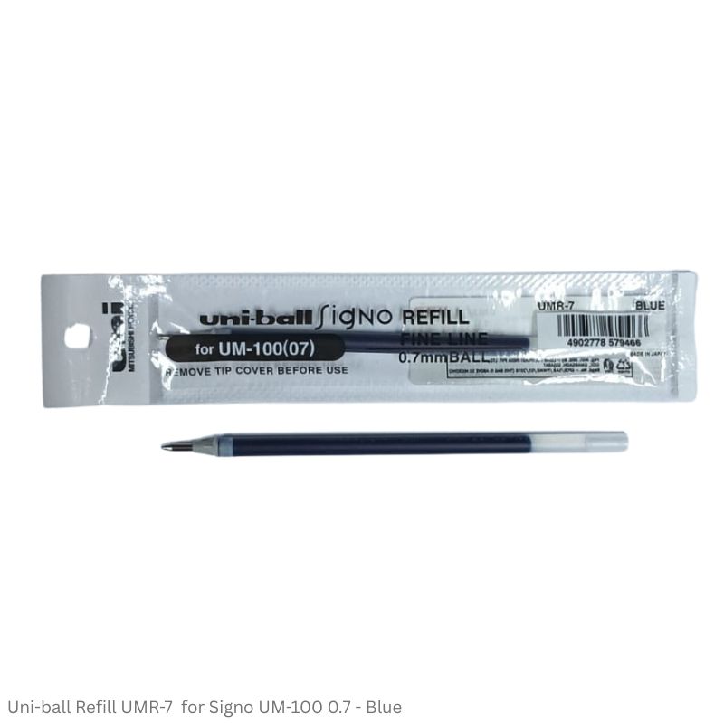 Uni-ball Refill UMR-7 for Signo Gel Pen UM-100 0.7 in Black and Blue Ink